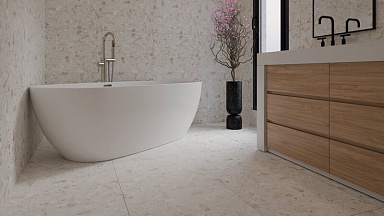 Керамогранит Protiles PT60J7052 Terrazzo Beige Carving 600х600х9