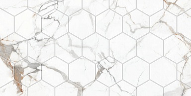 Плитка Eurotile Sandra White Mat Hex 30x60