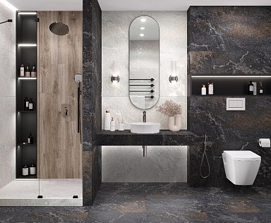 Керамогранит Laparet Blaze Nero графитовый 60х120