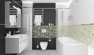 Плитка Laparet Tabu чёрный 30х60