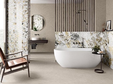 Декор Pamesa MALLA HEX CR LUX GROTTA ORO 32.5x22.5