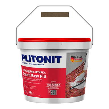 Смеси и затирки Plitonit Colorit Easy Fill Трёхкомпонентная эпоксидная Шоколадный 2 кг
