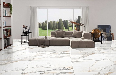 Керамогранит Global Tile GT120604103MGR Statuario Elite Белый граниль 60x120
