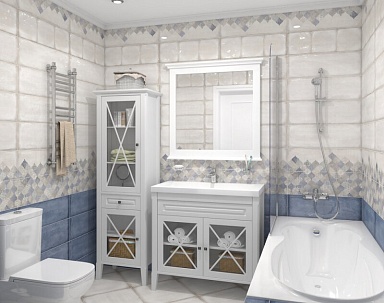 Cersanit MA2S042DT Majolika Blue вставка В голубой 20x60