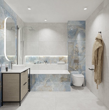 Керамогранит Global Tile GT1206010712PR Favorito Синий 60x120
