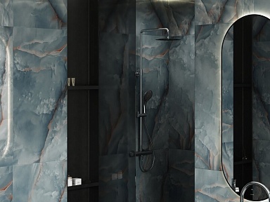 Керамогранит Cersanit 17437 Marina полированный HG голубой ректификат 60x120