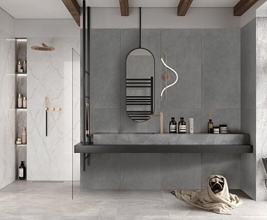 Керамогранит Realistik Fog Gris Matt Carving 60x60