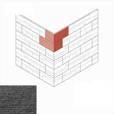 Искусственный камень White Hills 189-85 Айлэнд угол 12,5x20,5 (13x21) x 9,5 x 1-2,3