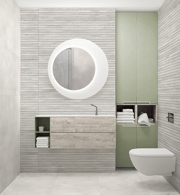 Керамогранит Global Tile GT1206017976MGlR Verano Светло-серый рейки карвинг 60x120