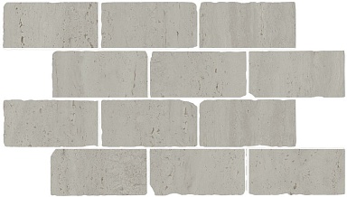 Kerama Marazzi BR032 Бордюр Сан-Марко мозаичный серый светлый матовый обрезной 46,5x26,5x0,9