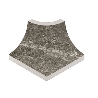 Kerastep Плинтус радиальный внешний угол Marble 421 Moca R9 42х33х50