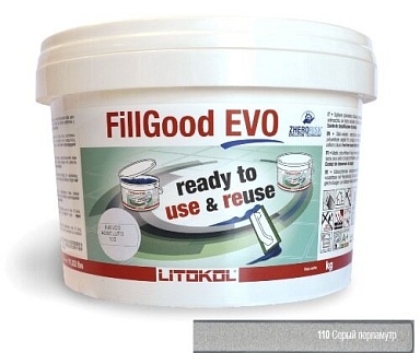 Смеси и затирки LITOKOL Fillgood Evo FILLGOOD EVO F.110 GRIGIO PERLA 2 кг