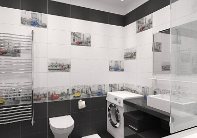 Плитка PiezaROSA 122993 Сириус Черная 25х40