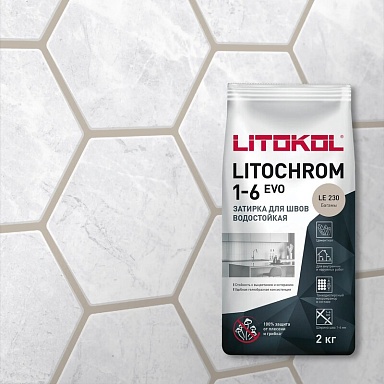 Смеси и затирки LITOKOL Litochrom 1-6 Evo LITOCHROM 1-6 EVO LE.230 Багамы 2кг