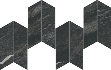 Мозаика Atlas Concorde Italy AYD5 Marvel Diva Black Tempest Mosaico Chevron Velvet 46,3х17,5