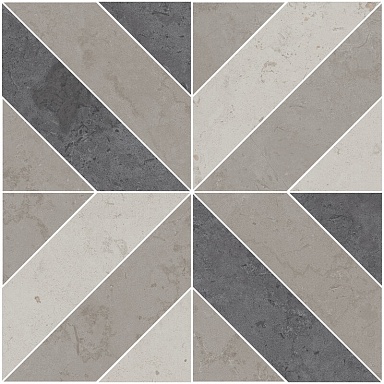 Kerama Marazzi ID124T Декор Про Лаймстоун серый матовый 60х60