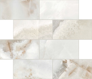 Мозаика Rex Ceramiche 770280 Reves De Rex Noisette Muretto Sfalsato Glossy 6mm 7.5x15 30x30