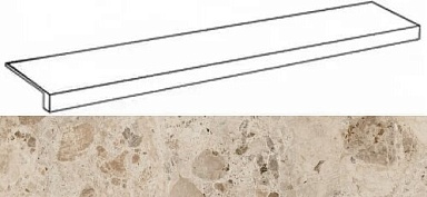 Ступень Italon 620070002344 Continuum Stone Beige Scalino Frontale 33x160