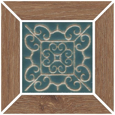 Kerama Marazzi ID155 Вставка Тровазо наборный бежевый тёмный матовый 13x13x0,9