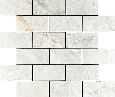 Декор Velsaa Mosaic Lumix White Brick Bone 346x297