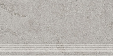 Kerama Marazzi KM6060G1231R8GRF Ступень фронтальная Сплит серый светлый матовый обрезной 30x60x0,8