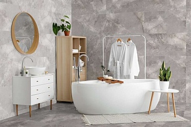 Керамогранит Global Tile GT120608506MCR Twist Светло-серый карвинг 60x120