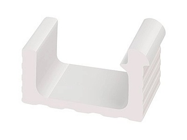 Декоративная вставка Serapool KP153 Переливной лоток керамический 1/2 часть White 24x12