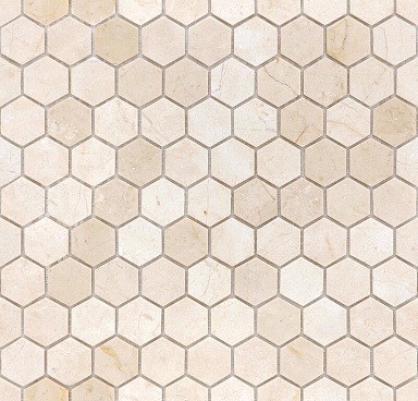 Мозаика Caramelle Mosaic Crema Marfil MAT hex 18x30x6 295x305x6
