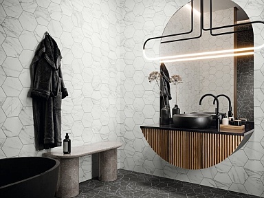 Керамогранит Click Ceramica Cosmo Hex Black 20x24