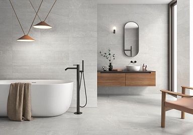 Керамогранит ITT Ceramic 230288 Burlington White Matt 10mm 59.5x119.2