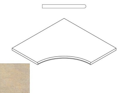 Бордюр Italon 620090000245 SAND BORDO ANGOLARE ROUND 30 60x60