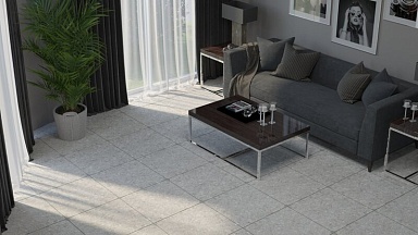 Керамогранит Pieza Ceramica TR026060N Terrazzo темно-серый 60x60