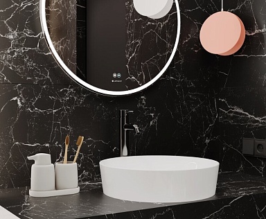 Керамогранит Laparet LP6060G0131R Intense Nero чёрный матовый карвинг 59,5х59,5