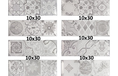 Декор Monopole Antique gris brillo bisel 10x30