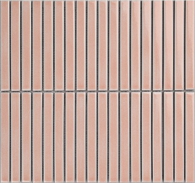 Мозаика Porcelain mosaic Y15FW42 Strip Розовый матовый 1.5х14.5 29.4х31.3