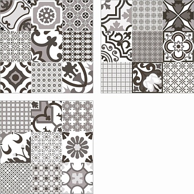 Декор El Molino Logos Negro Satin 58x58