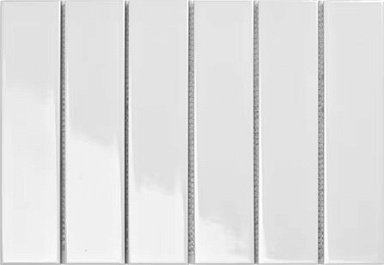 Мозаика Porcelain mosaic Y45P701 Strip Белая глянцевая 4.5x19.5 28.8x19.5