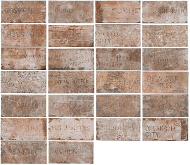 Керамогранит CIR 1047422 City Mix Old Chicago 10х20 (микс из 26 вариантов)
