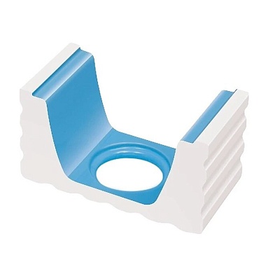 Декоративная вставка Serapool K661 1/2 часть переливного водоотводного канала со сливом Light Blue 22,5x12