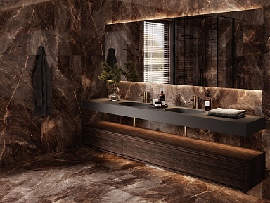 Керамогранит Onlygres MOGXL6001 Marble Black полированный 80x160x9