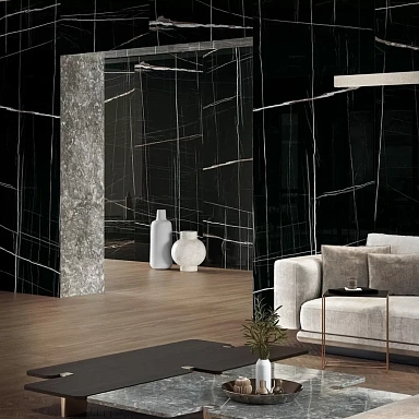 Керамогранит Kerama Marazzi SG072902R6 Сахара Блэк обрезной лаппатированный 119.5x320х6