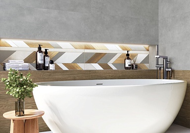 Плитка Alma Ceramica TWU3090MUR74R Mural матовая 300x900x8.5