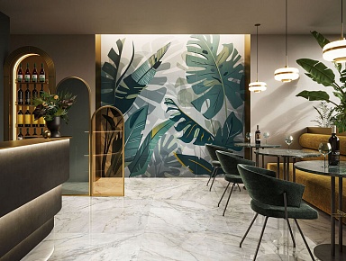 Керамогранит Kerlite Wonderwall Silver Leaf Natural 3.5 mm 50x100