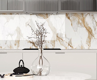 Керамогранит Ceradim Calacatta Fairy Gold Бежевый Полированный 60х120