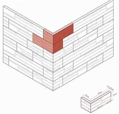 Искусственный камень White Hills 174-85 Сандерлэнд угол 10x23x10