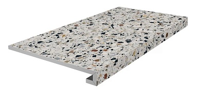 Kerama Marazzi KM6060G0001RGCF Ступень фронтальная клееная Бричиола белый матовый обрезной 33x60x0,9