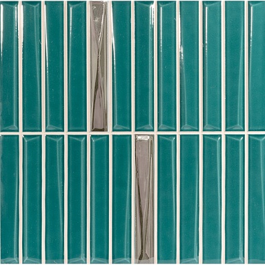 Декор Monopole Decor Melody Turquoise Silver 20x20