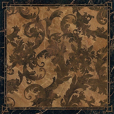 Декор Versace 240073 MARBLE CASSETTONE FOGLIA NERO RETTIFICATO LAPPATO 58,5x58,5