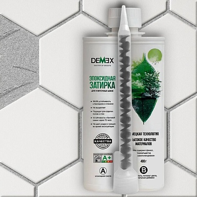 Смеси и затирки Demex Глянцевая двухкомпонентная эпоксидная затирка 005 Королевский серый