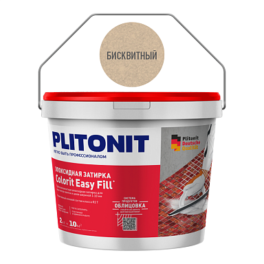Смеси и затирки Plitonit Colorit Easy Fill Трёхкомпонентная эпоксидная Бисквитный 2 кг